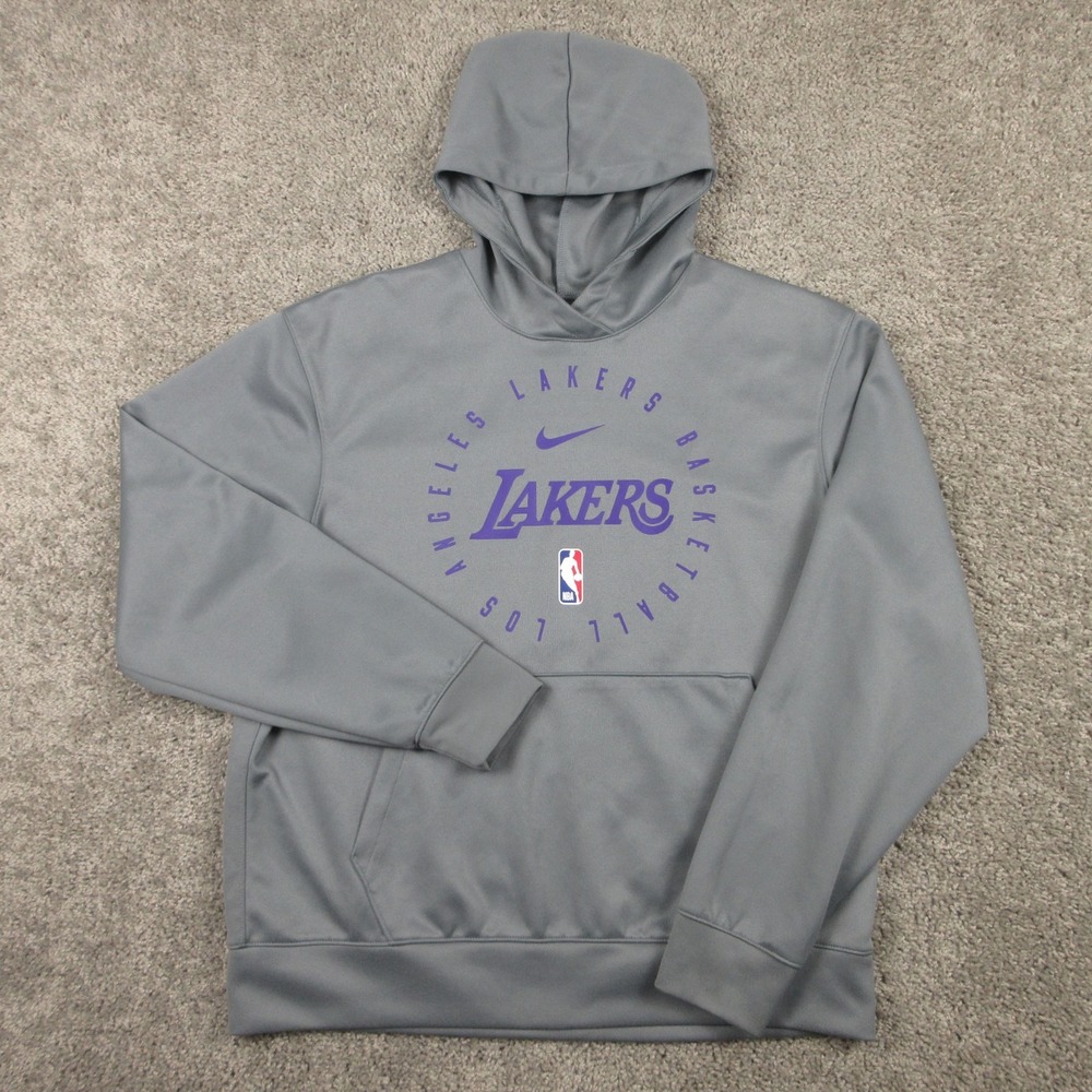 Los Angeles Lakers‎ Sweater Mens Medium Gray Hoodie Sweatshirt Nike Performance